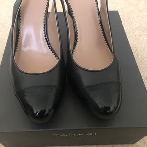 Tahari Black Slingback